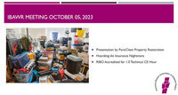 IBAWR October 2023 Meeting